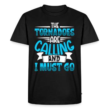 Météorologie-kindertornado-sturm, Der Sturm-fan - T-shirt Premium bio Homme - noir - Devant - Nico (187cm)