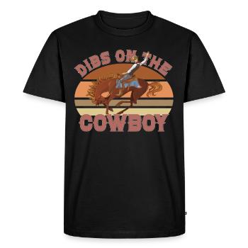 Cowboy Barn Bull Rider Rodeo Country Western - Men's Premium Organic T-Shirt - black - Front - Nico (187cm)