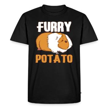 Idée cadeau de pomme de terre poilue amoureux du cochon d’Inde - T-shirt Premium bio Homme - noir - Devant - Nico (187cm)