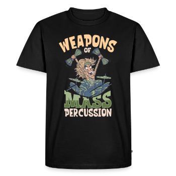 Drummer Drums Music Drum Set Drumming - Men's Premium Organic T-Shirt - black - Front - Nico (187cm)