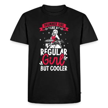 Drummer Drums Music Drum Set Drumming - Men's Premium Organic T-Shirt - black - Front - Nico (187cm)
