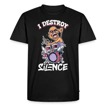 Batteur Batterie Musique Batterie Batterie - T-shirt Premium bio Homme - noir - Devant - Nico (187cm)