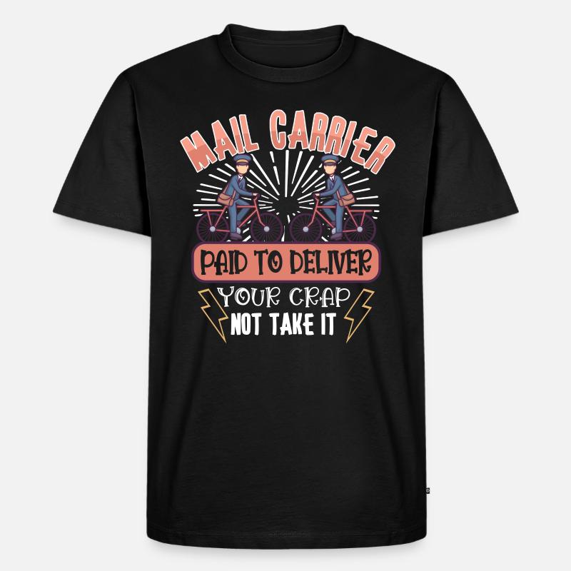 Postman Postlady Postman Post - Men's Premium Organic T-Shirt - black