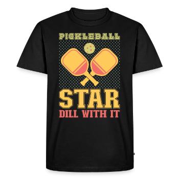 Pickleball Player Pickleball Paddle Pickleball - Men's Premium Organic T-Shirt - black - Front - Nico (187cm)