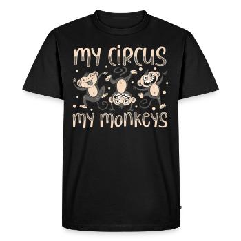 Arts du cirque Artistes de cirque Personnel de l’événement - T-shirt Premium bio Homme - noir - Devant - Nico (187cm)