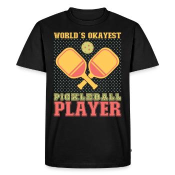 Joueur de pickleball Pickleball Paddle Pickleball - T-shirt Premium bio Homme - noir - Devant - Nico (187cm)