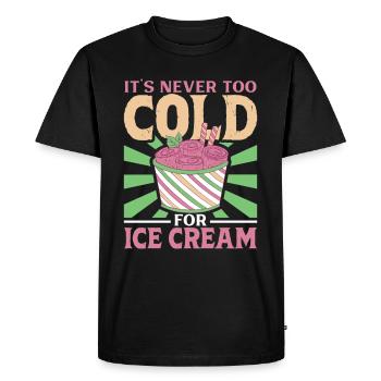 Crème glacée drôle pour les amateurs de crème glacée J’adore la crème glacée - T-shirt Premium bio Homme - noir - Devant - Nico (187cm)