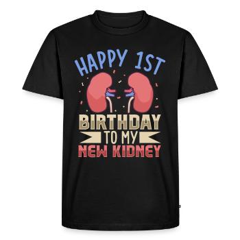 Transplantation rénale Maladie rénale du donneur - T-shirt Premium bio Homme - noir - Devant - Nico (187cm)