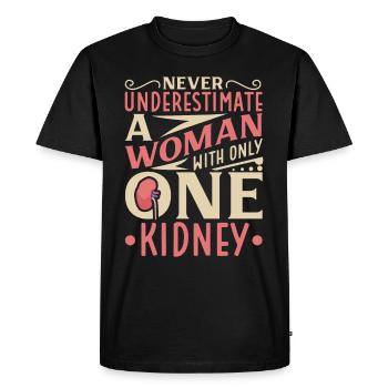 Transplantation rénale Maladie rénale du donneur - T-shirt Premium bio Homme - noir - Devant - Nico (187cm)