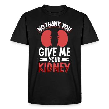 Transplantation rénale Maladie rénale du donneur - T-shirt Premium bio Homme - noir - Devant - Nico (187cm)