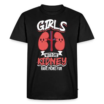 Transplantation rénale Maladie rénale du donneur - T-shirt Premium bio Homme - noir - Devant - Nico (187cm)