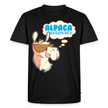 Alpacas Fluffy Lama animal - Alpaca whisperer - Men's Premium Organic T-Shirt - black - Front - Nico (187cm)