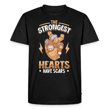 Heart Attack Open Heart Surgery Heart Surgery Gift - Men's Premium Organic T-Shirt - black - Front - Nico (187cm)