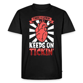 Heart Attack Open Heart Surgery Heart Surgery Gift - Men's Premium Organic T-Shirt - black - Front - Nico (187cm)