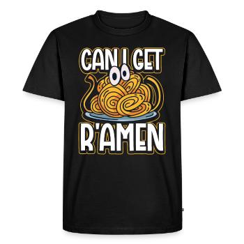 Athéisme athée Spaghetti volant - T-shirt Premium bio Homme - noir - Devant - Nico (187cm)