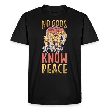 Athéisme athée Spaghetti volant - T-shirt Premium bio Homme - noir - Devant - Nico (187cm)