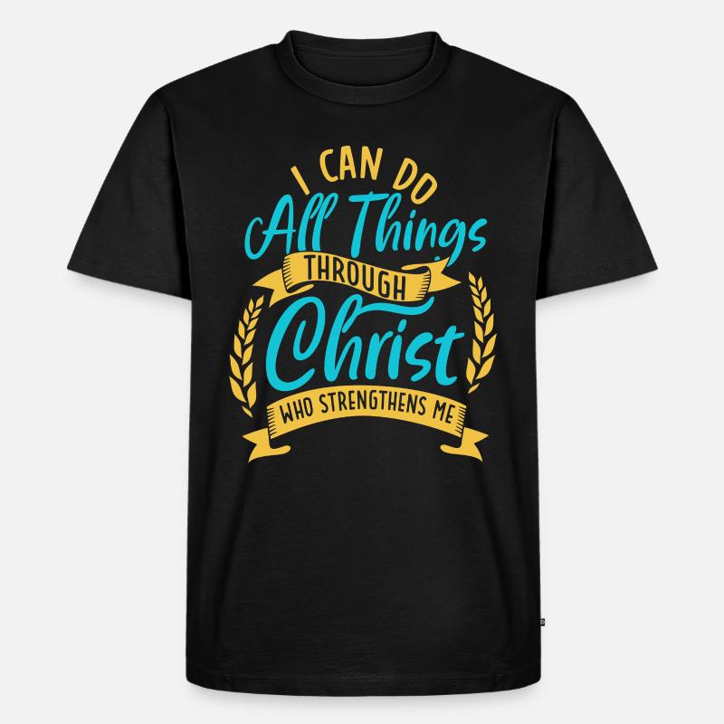 Jésus Christianisme Dieu Prière Pasteur - T-shirt Premium bio Homme - noir