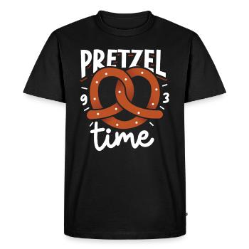 Cuisson Bretzel Pain allemand Boulangerie Boulanger - T-shirt Premium bio Homme - noir - Devant - Nico (187cm)