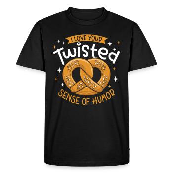 Cuisson Bretzel Pain allemand Boulangerie Boulanger - T-shirt Premium bio Homme - noir - Devant - Nico (187cm)