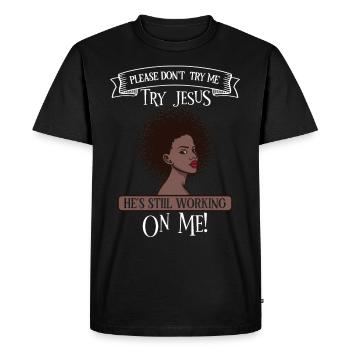 Afro Black Girl Pride Afro Girl Afrocentric - Men's Premium Organic T-Shirt - black - Front - Nico (187cm)