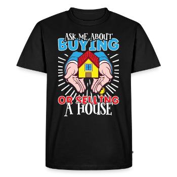Real Estate Agent Realtor Home Closing Investor - Men's Premium Organic T-Shirt - black - Front - Nico (187cm)