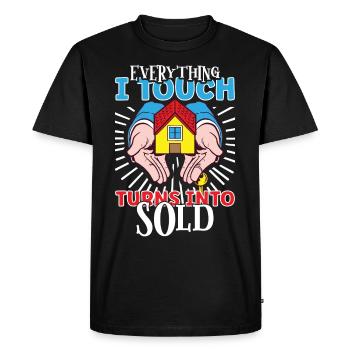 Real Estate Agent Realtor Home Closing Investor - Men's Premium Organic T-Shirt - black - Front - Nico (187cm)