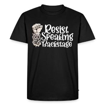 Professeur d’art dramatique Professeur d’art dramatique - T-shirt Premium bio Homme - noir - Devant - Nico (187cm)