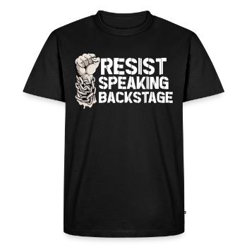 Professeur d’art dramatique Professeur d’art dramatique - T-shirt Premium bio Homme - noir - Devant - Nico (187cm)