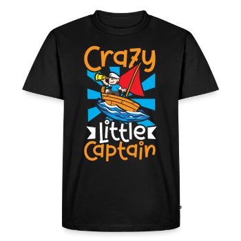 Bateau papa Capitaine Pontoon Sailor Croisière - T-shirt Premium bio Homme - noir - Devant - Nico (187cm)