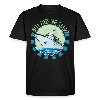 Bateau papa Capitaine Pontoon Sailor Croisière - T-shirt Premium bio Homme - noir - Devant - Nico (187cm)