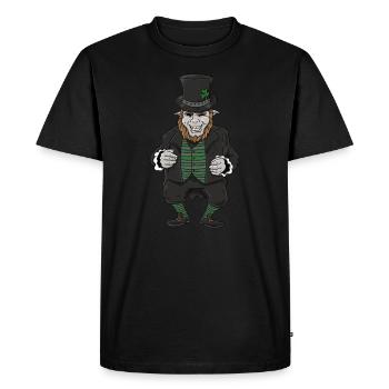 Gothic Leprechaun Pisces Leprechaun Leprechaun mem - Men's Premium Organic T-Shirt - black - Front - Nico (187cm)