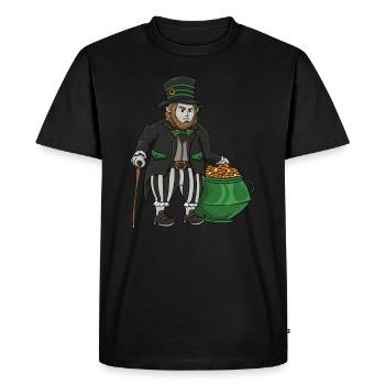 Gothic Leprechaun Pisces Leprechaun Leprechaun mem - Men's Premium Organic T-Shirt - black - Front - Nico (187cm)