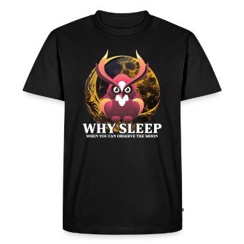 Hibou Citation Hibou Hibou Amoureux Insomnie mème Tard dans la nuit - T-shirt Premium bio Homme - noir - Devant - Nico (187cm)