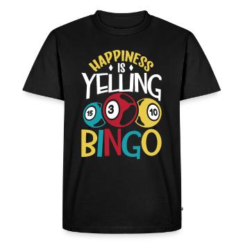 Bingo Card Game Grandma Bingo Player Bingo Cards - Men's Premium Organic T-Shirt - black - Front - Nico (187cm)