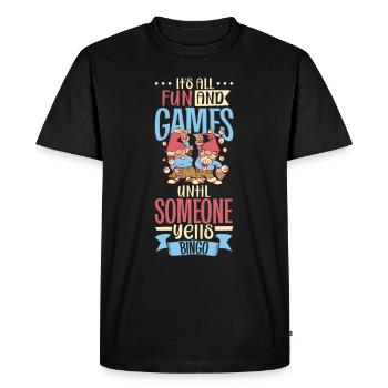 Bingo Card Game Grandma Bingo Player Bingo Cards - Men's Premium Organic T-Shirt - black - Front - Nico (187cm)