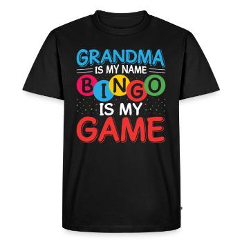 Bingo Card Game Grandma Bingo Player Bingo Cards - Men's Premium Organic T-Shirt - black - Front - Nico (187cm)