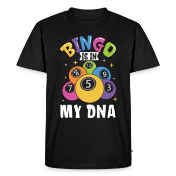 Bingo Card Game Grandma Bingo Player Bingo Cards - Men's Premium Organic T-Shirt - black - Front - Nico (187cm)