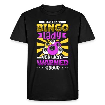 Bingo Card Game Grandma Bingo Player Bingo Cards - Men's Premium Organic T-Shirt - black - Front - Nico (187cm)