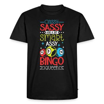 Bingo Card Game Grandma Bingo Player Bingo Cards - Men's Premium Organic T-Shirt - black - Front - Nico (187cm)