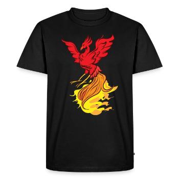 Phoenix Bird Mythical Creatures - Men's Premium Organic T-Shirt - black - Front - Nico (187cm)