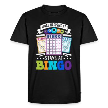 Bingo Card Game Grandma Bingo Player Bingo Cards - Men's Premium Organic T-Shirt - black - Front - Nico (187cm)