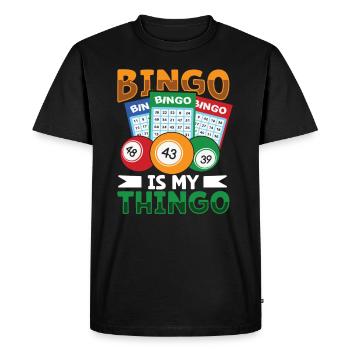 Bingo Card Game Grandma Bingo Player Bingo Cards - Men's Premium Organic T-Shirt - black - Front - Nico (187cm)