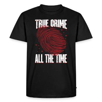 True Crime Murder Spy Crime Intérêt Idée cadeau - T-shirt Premium bio Homme - noir - Devant - Nico (187cm)