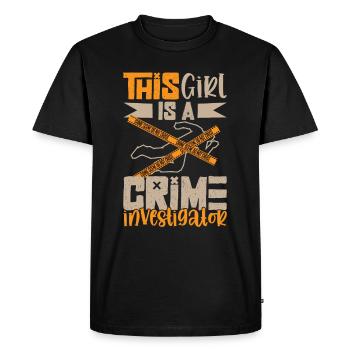 True Crime Murder Spy Crime Intérêt Idée cadeau - T-shirt Premium bio Homme - noir - Devant - Nico (187cm)