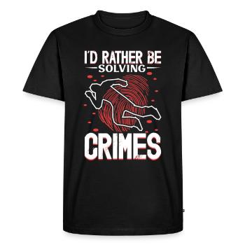 True Crime Murder Spy Crime Intérêt Idée cadeau - T-shirt Premium bio Homme - noir - Devant - Nico (187cm)