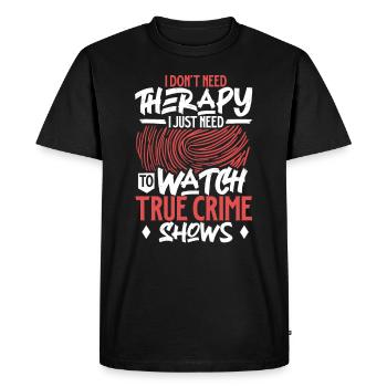 True Crime Murder Spy Crime Intérêt Idée cadeau - T-shirt Premium bio Homme - noir - Devant - Nico (187cm)