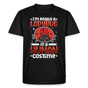 Coccinelle Coccinelle Entomologie Insectes - T-shirt Premium bio Homme - noir - Devant - Nico (187cm)