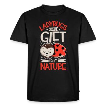 Coccinelle Coccinelle Entomologie Insectes - T-shirt Premium bio Homme - noir - Devant - Nico (187cm)