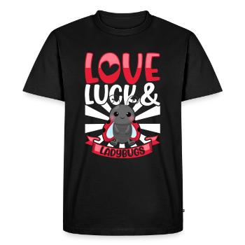 Coccinelle Coccinelle Entomologie Insectes - T-shirt Premium bio Homme - noir - Devant - Nico (187cm)