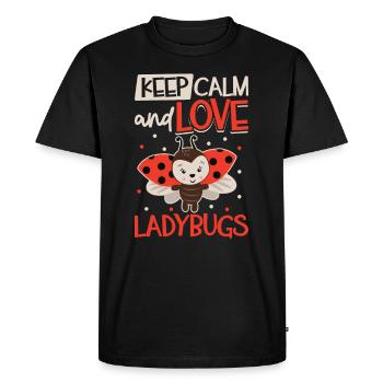 Coccinelle Coccinelle Entomologie Insectes - T-shirt Premium bio Homme - noir - Devant - Nico (187cm)